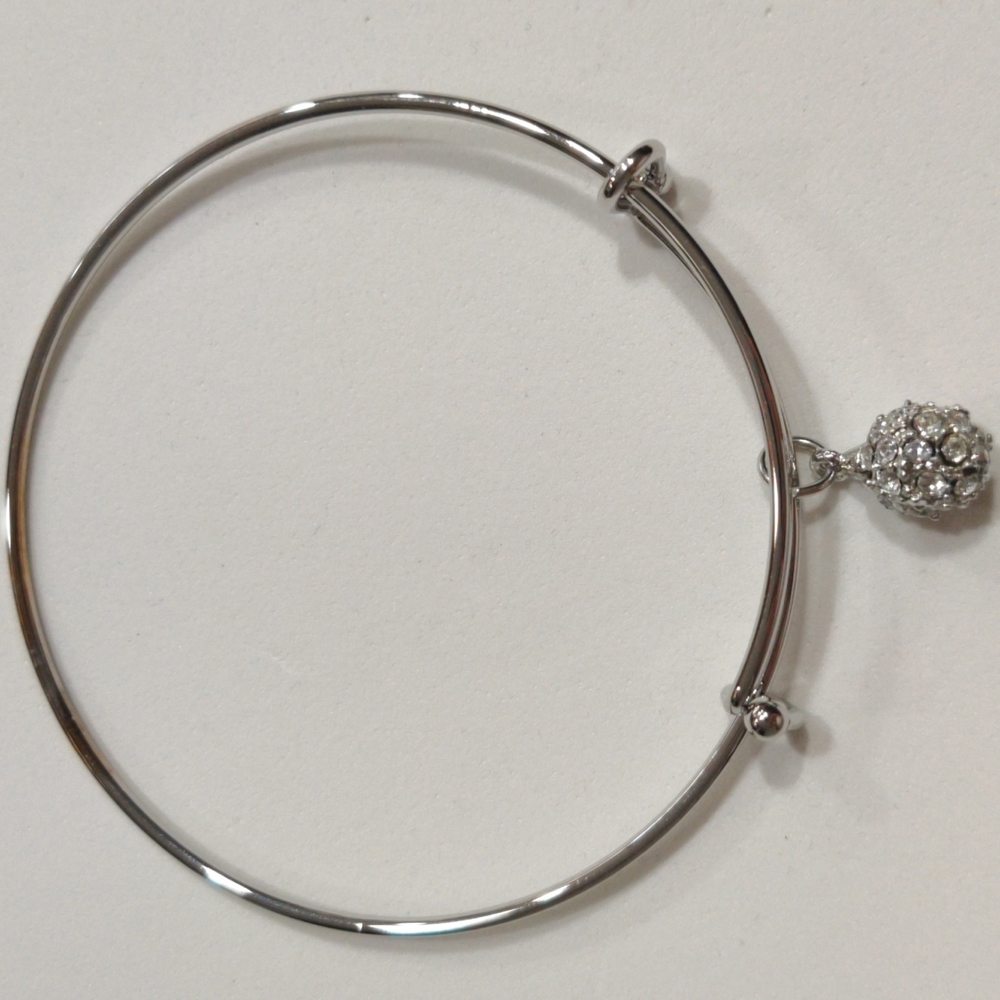 Swarovski Crystal Single Ball Necklace and Bangle Bracelet NWOT - Picture 5 of 7